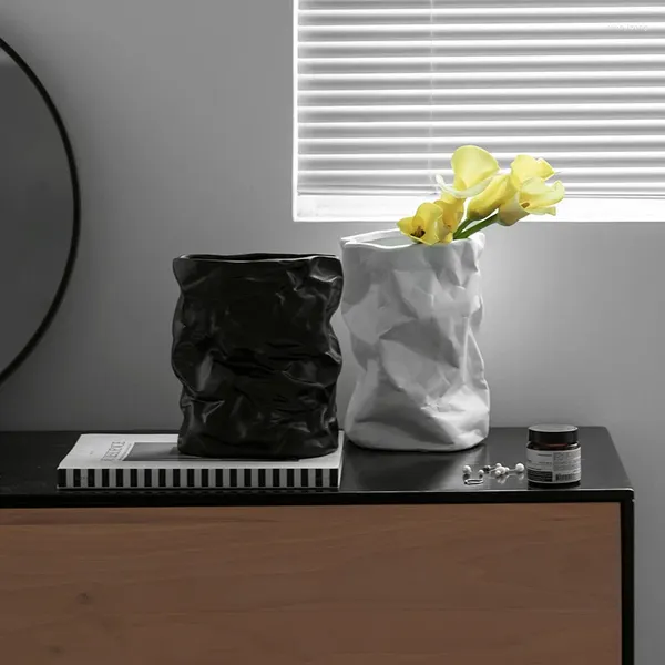 Vasen kreative und minimalistische Papierkörbe Keramik Nordic Style Dekorationen Home Blumenarrangements Ornamente