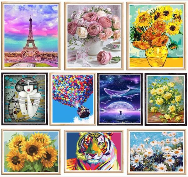 DIY 5D Diamond Painting Kits Gem Art Paint по номеру полное упражнение хрустальное стразы для домашней стены подарок 12x16 дюймов2483038