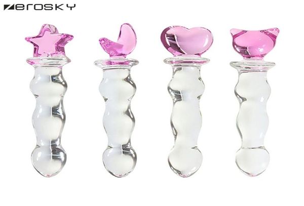 Perle in vetro di vetro di vetro di cristallo Zerosky perle in vetro vaginale Stima della spina anale di calo dei giocattoli sessuali per vibratore per donna D16232130 D16232130