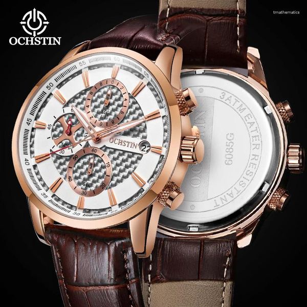 Orologi da polso OCHSTIN's Product 2024 Prominente Celebrity Series Business Light Luxury Multi Functional Quartz Movement Men's Watch