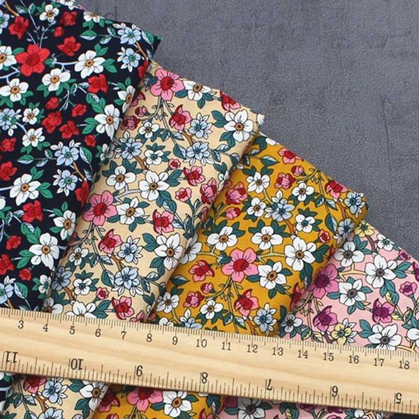 Fabric Liberty Fabric Muslin Cotton Poplin impresso Diy Diy feito para costurar roupas por meio metro D240503