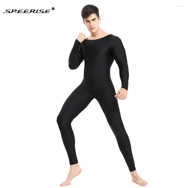 Indossare teatro sexy luccicante sexy da uomo stretto tuta a manica lunga plus size per abbigliamento sportivo per donne pagliaccetto