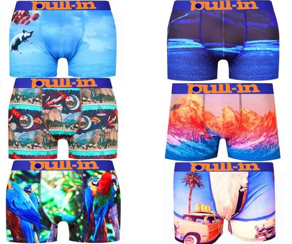 Pullin Brand Beach Underwear France Pullin Men Boxer Shorts Сексуальные 3D -печатные взрослые втянуты в трусы 100 Quick Sry8478187