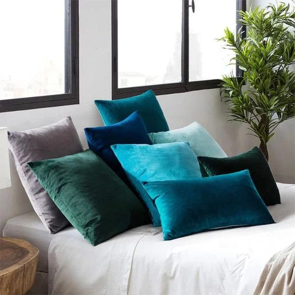 Cuscino velluto di copertura super morbida per divano soggiorno Housse de coussin cuscini decorativi decorazioni per la casa nordica