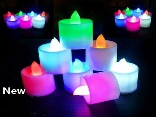Simulação de vela de vela eletrônica multicolor
