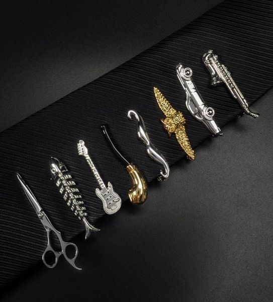Высококачественная одежда мужской воротник Tieclip рубашка Tiebar новейшая формальная Men039s Metal Fashion Silver Sival Simply Tie Pin Bar Clas9491539