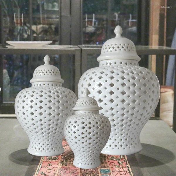 Vasen Aufbewahrungsglas hohl Container Dekoration Arrangement Home Ceramic Dining Blume General Desktop Geschenk Vase Tisch Golden