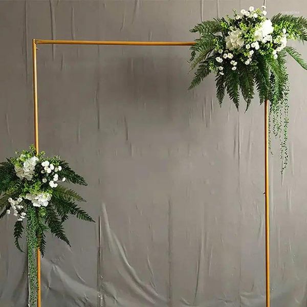 Decorazione per feste 2x1,5 m Arch Wedding Arch Garden Decor telaio Flower Balloon Gold Rettangolare Grolla metallica