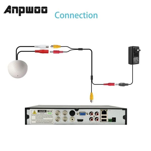 Neue Mini-CCTV-Mikrofonsicherheit Überwachung Audio Eingabe Weitbereich CCTV-Kamera-Sound für AHD DVR IP-Kamera- für Überwachungsklangaufholung