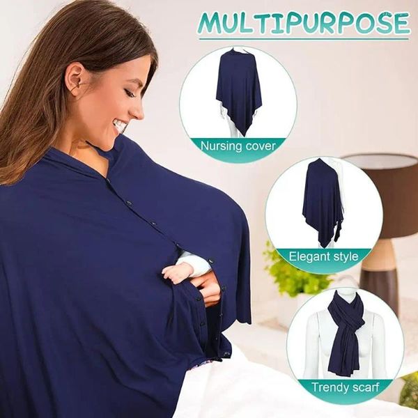 Copertine per infermieri di parti di passeggini per sciarpa Poncho per la privacy coperta dell'allattamento al seno con bottoni e ragazze