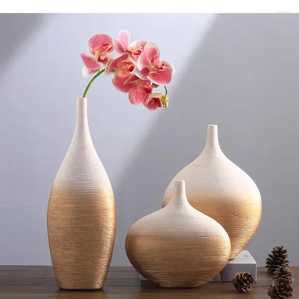 Vasi Ceramica cinese Vaso di disposizione floreale Accessori circolari Linee di artigianato Ornamenti Decorazione