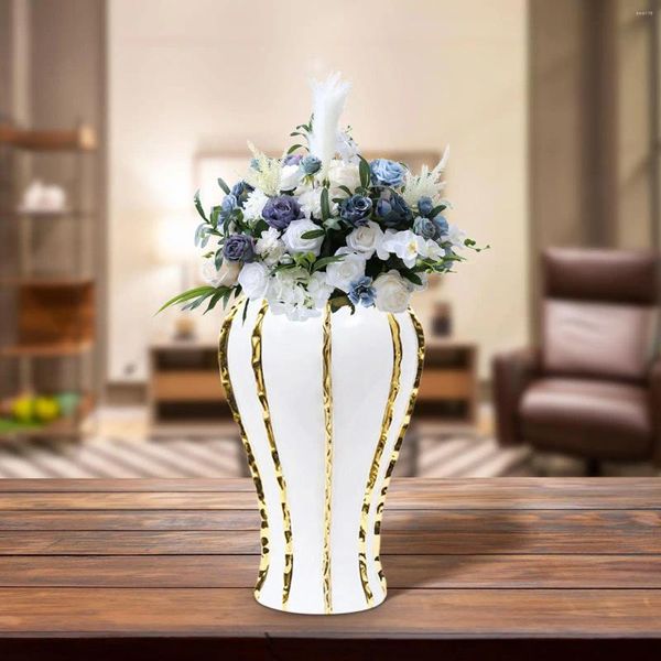 Garrafas porcelana gengibre jar artesanato artesanato vaso de plantador decorativo de moda para a peça central da sala de estar colecionável