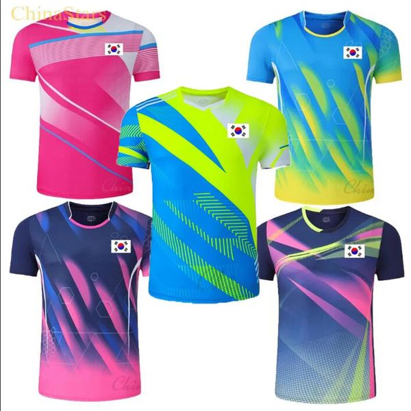 Sport T-Shirts Erkek Kadın Tenis Top Tee Kızlar Badminton Formaları Çocuk Masa Giyim Fitness Grim Futbol Spor Gömlekleri 240430