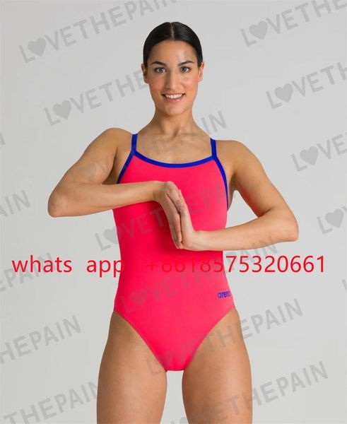 Momento feminino de roupas de banho de volta para feminino de uma peça de maiô esportivo taine racer de piloto aberto competição de verão Treinamento de fitness praia desgaste