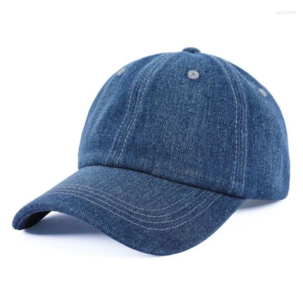 Caps de bola Cap boné de beisebol unissex de jeans lavou o chapéu Jean Casquette Snapback Ajustável Chapéus para homens e mulheres sol
