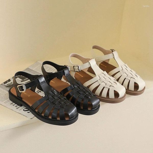 Scarpe casual 2024 Summer Women 2,5 cm Sandali gladiatori con sola spessa Sandals femmina designer esotico sandles Lady Lady Weave Tape Soft Sole Pompe di grandi dimensioni di grandi dimensioni