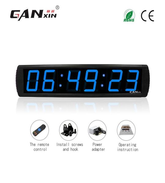 Ganxin4 Zoll 6 Ziffern LED Display Digital Office Clock Garage Edition Wall Timer Countdown Clock3581245