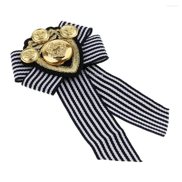 Broches pré-amarrado Broche de broche de broche de broche tade the temática Men British School Black Stripe Black