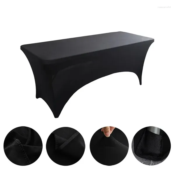 Toalha de mesa toalha de mesa de spandex de cor sólida para banquete de aniversário de casamento de casamento de 6 pés de 6 pés.