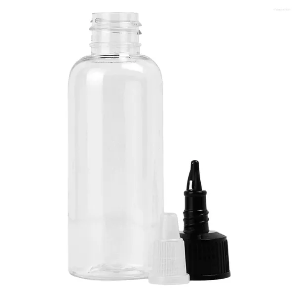 Bottiglie di stoccaggio 10 pezzi in plastica con berretto a torsione tatuaggio Scheee bottiglia vuota dispenser rotondo impermeabile per 60 ml