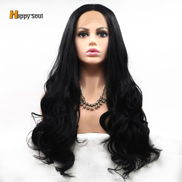 Black Color 360 Glueless Full Curace Front Wig HD Water Wave Transparent Synthetic, предназначенный для бразильских женщин, подчеркивает синтетический парик парик