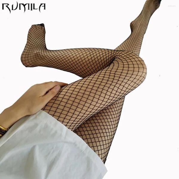 Women Socken Schwarzes Medium Grid Sexy Taille Stocking Fishnet Club Strumpfhosen Stricken Netz Strumpfhosenhose Mesh Dessous016