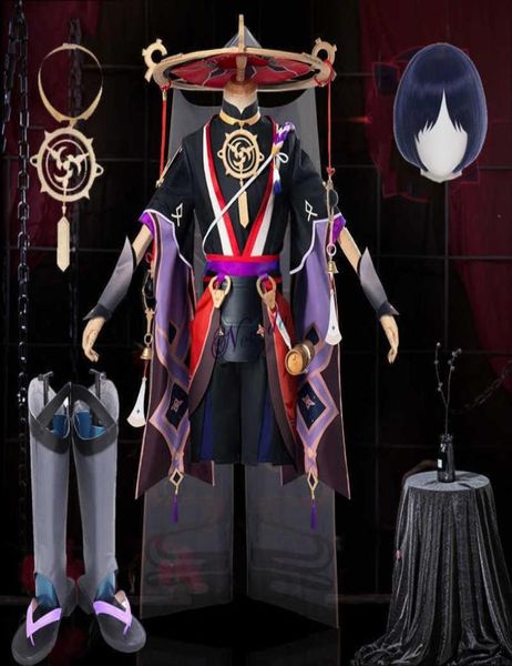 Игра Genshin Impact Scaramouche Cosplay Costume Hat Shoe Shoes anime anime halloween genshin cosplay costume y09039781060