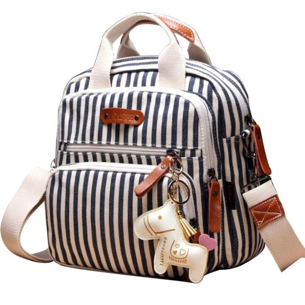 Backpack de fraldas multifuncionais Backpack Mother Care Hobos Bags Sacos de fraldas de bebê para mamãe com ornamentos de cavalos Mochilas 202s 202s