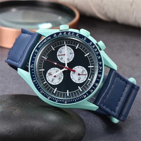 Uhr Uhren AAA 2024 Hot Niricha Herren Alloy Case Watch Quartz 6-pin Vollfunktion Second Run Watch Batch OQAs