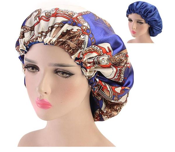 Big Size Setin Bonnet Bonnet Night Sleep Bap Hat por One Planet Quality Double Wear Wear Cabeça Capato de Captura de Cabelo AC2946548