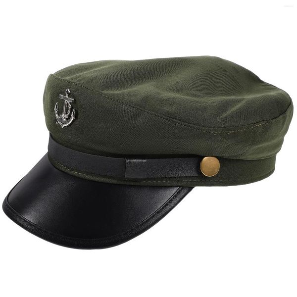 Boinas Sailor Hat capitão Acessórios de vela Acessórios de vela Decoração de roupas de iate Cotton Mulheres femininas