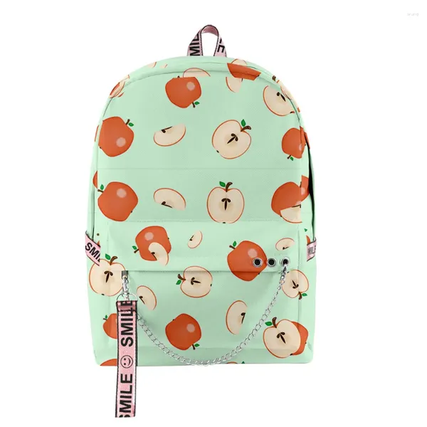 Backpack Fashion Hip Hop Sacos da escola juvenil UNISSISEX FRUTS VIAGENS VIAGEM 3D PRIMEIRA OXFORD BECTADAS DE NOTÓRIOS DE ombro à prova d'água Oxford