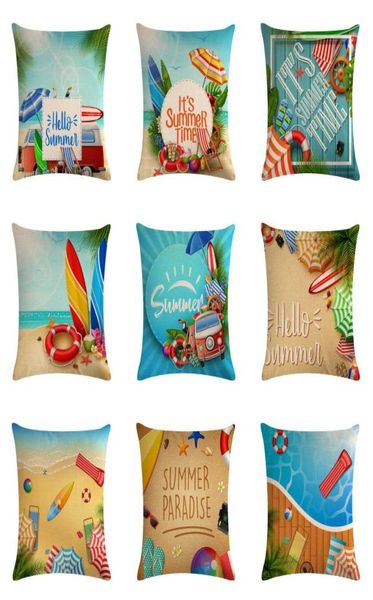Cuscinetto cuscinetto Summer Sun Beach abbraccio Cover Cushion Cover Cover di divano letto per la casa 45x45cm9527005