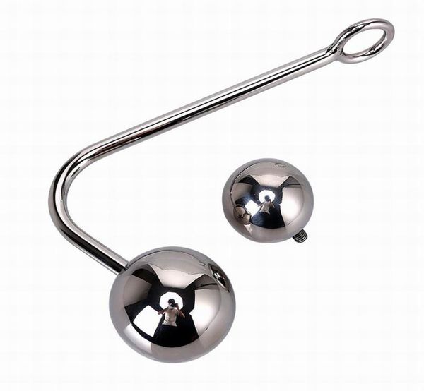 Plugle anali in acciaio inossidabile di alta qualità ganci a 2 dimensioni a doppia sfera può essere sostituita bondage fetish sex bondage Gay Sm Game Butt plug8610917