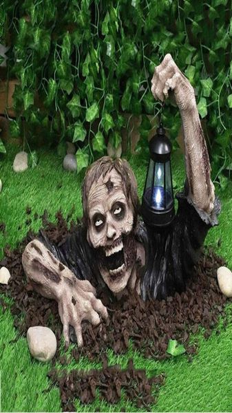 Creative Halloween Decoration Terror zombi decorazione orrore spaventosa statua lanterna per lantenna per casa giardino all'aperto fuori dal cortile 2203236500722