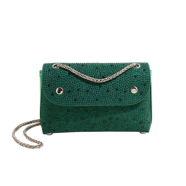 Ladies Night Bag Celebridade Internet Moda de ponta Hot Diamond Spring Spring/Summer Cadeia de ombro único Small Square Bag Banquet Cross Cross