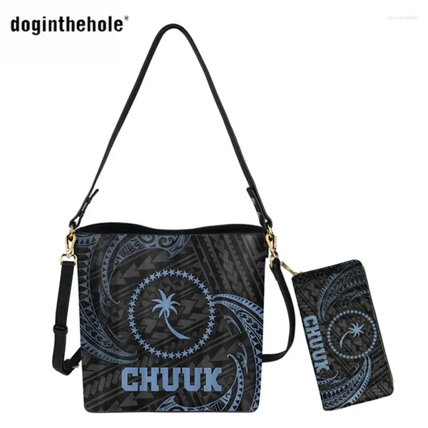 Bolsa DoginThehole Chuuk Bolsa e Bola Mulheres Moda Polinésia Compras de Luxúria