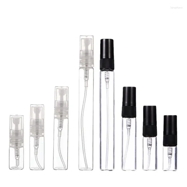 Bottiglie di stoccaggio 50pcs Mini Bottiglia di profumo Bianco Black Rosa chiaro Atomizzatore vuoto Campione RITILABILE SPRID SPRAY 2ML 3ML 5 ml 10 ml