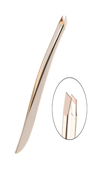 1 PCS Profissional Aço inoxidável Remoção de cabelo Encontro para sobrancelha Evera Tweezers Clip Pearl Gold Women Beauty Makeup Tools5240856