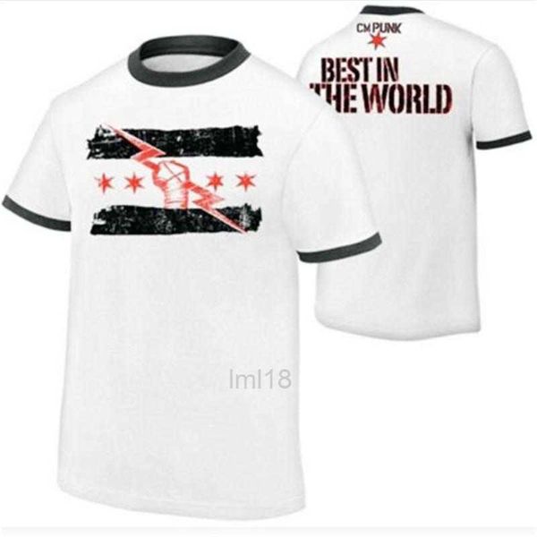 Camisetas masculinas camisetas masculinas de luta de manga curta de verão cm punk desde o primeiro dia de camiseta impressão 2022 masculina camiseta24d