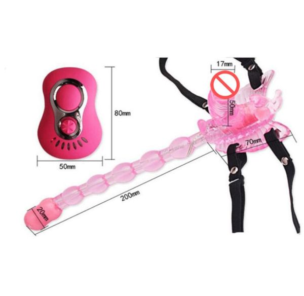 Remote Control Butterfly 7 Speeds Straps Ons Vibrator Dildo Clitoris e brinquedos sexuais anal para mulheres Produtos sexuais mulheres Toys 4833765