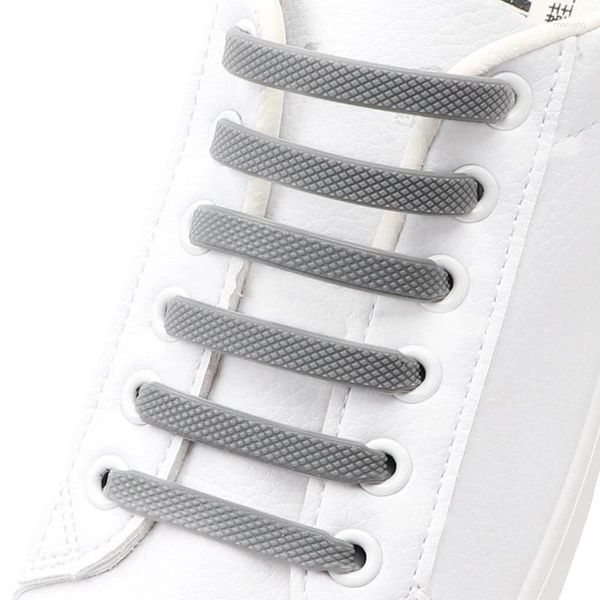 Parti di scarpe 16 pezzi Shoelamenti in silicone in moda senza legami Sneaker per lacci elastici per scarpe che legano bambini Accessori pigri per adulti