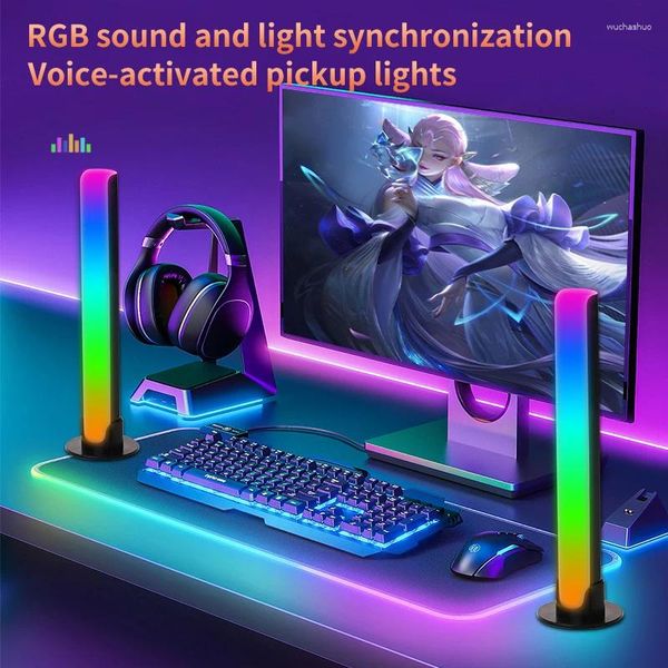 Masa lambaları RGB Ses Kontrolü Senkron Ritim Işık Uygulama Pikap Ortam Araba TV Oyunu Bilgisayar Masaüstü Dekoru