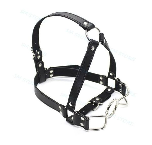 Bondage Spider Mouth Gag Cabella della testa Restrizione giocattolo Fetish O Anello orale Gear T896042144