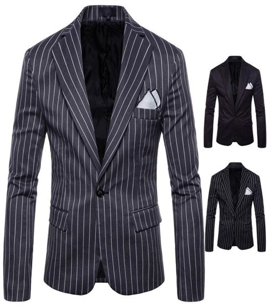 M4XL Spring Autumn Design listrado Blazer exclusivo masculino blazers masculino blazer jaqueta fit jaqueta terno de moda homens casacos casuais j15064050