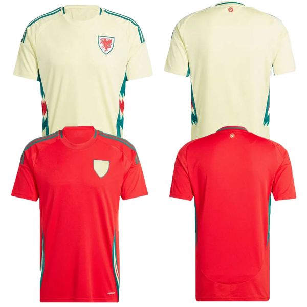 Kids Wales Johnson Jersey de futebol 2024 Cymru seleção Men Home Home Away Football Kit Kit Full Set Uniform Brooks Williams Davies Brooks Wilson Ampaduhh1
