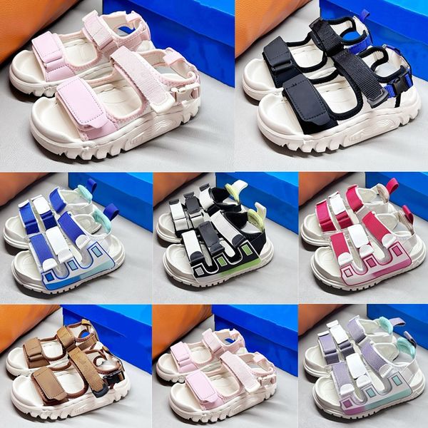 Designer-Marke Kinder Sandalen Kleinkinder Babyschuhe rosa schwarz lila grün sommer schuh sandale Kinder Größe 26-35