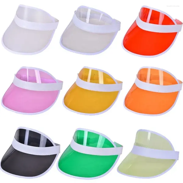 BERETS Plastica Estate Baseball Cappello da uomo Donne Svuota Top Top Visor Caps trasparenti Accessori sportivi in PVC Accessori per esterni