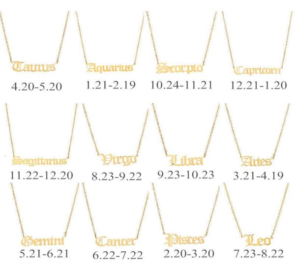 Escorpio Leo Capricórnio Aquário Colar Zodiac Libra Taurus Virgo Gemini Sagitário Pisces Aries Cancer5914436