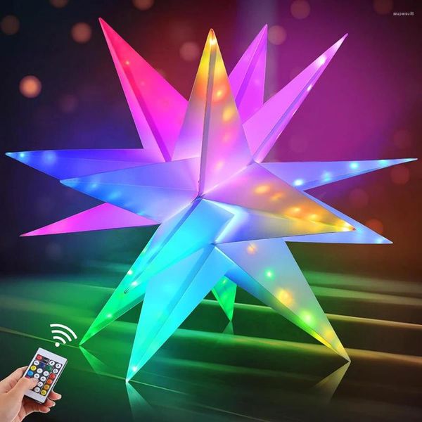 Decorações de Natal Compatível com Bluetooth Star Star 25/40/50/60cm Tree Tree Topper Shiny Power Home Decoration